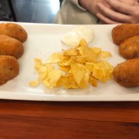 Croquettes at Vegan Rock in Sevilla