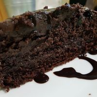Chocolate cake  at Vegan Rock in Sevilla