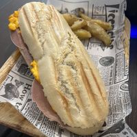 Ham and egg sandwich   at Vegan Rock in Sevilla