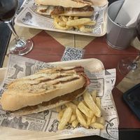 Seitan serranito & vegan chorizo sandwich   at Vegan Rock in Sevilla