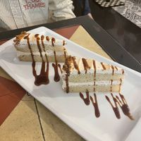 Vanilla lotus caramel cake  at Vegan Rock in Sevilla