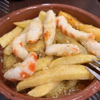 Shrimp tapa  at Vegan Rock in Sevilla