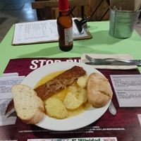 Seitan con patatas en salsa de whiskey at Vegan Rock in Sevilla