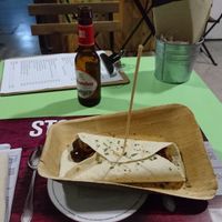 Fajita con salsa tartar at Vegan Rock in Sevilla