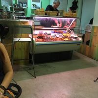 Food case at Vegan Rock in Sevilla