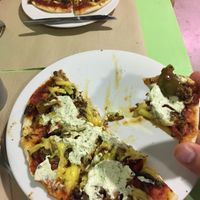 Fajita Pizza!! at Vegan Rock in Sevilla