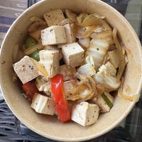 Bokkeum-Myun - Vegan (Stir Fried Rice Noodles with Tofu)  at Too Good Friend's Diner in Acton
