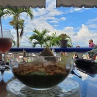 amazing breakfast  view at Dawn on the Amazon Cafe in Iquitos
