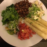 Vegan fajita  at Dawn on the Amazon Cafe in Iquitos