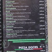 Menu at Nonno Degga Pizzaria in São Paulo