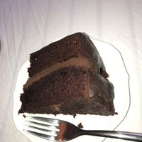 Vegan chocolate cake 5.50€  at De Rosenobel in Antwerpen