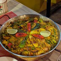 Vegan paella at Tortilla & Gazpacho Spanish Restaurant in Chang Wat Surat Thani