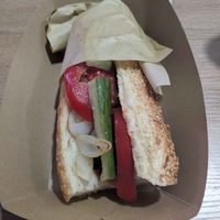 Country Sausage at Sacred Garden Plant Based Deli in Rhodes