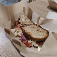 The reuben at Sacred Garden Plant Based Deli in Rhodes