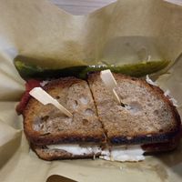 Reuben at Sacred Garden Plant Based Deli in Rhodes