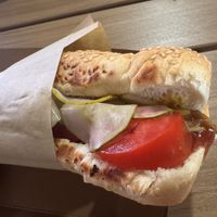 Hot-Dog with Tofu 😋  at Sacred Garden Plant Based Deli in Rhodes