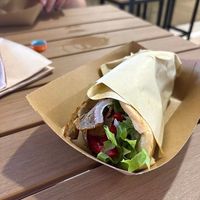 Vegan Gyros at Sacred Garden Plant Based Deli in Rhodes