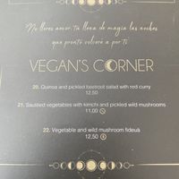 Menu   at Restaurante Eclipse in Catalunya