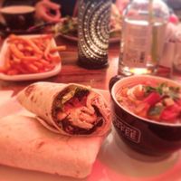 Soup anf tofu-L-T warp at Circle Cafe Bar in Carlisle