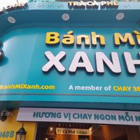 Main sign outside at Bánh Mì XANH - 148B Đề Thám in Ho Chi Minh City