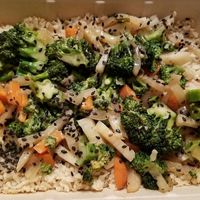 cauliflower rice stir-fry. at Ocean Organics in Toms River
