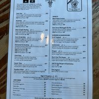 Food menu   at True North in Coburg