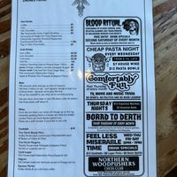 Drinks menu   at True North in Coburg