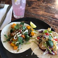 Taco’s and pink lemonade at True North in Coburg