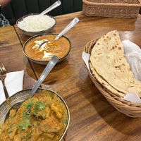 Vegan butter chicken , aloo gobi and roti  at SIN - Bazil Kitchen - Jewel Changi Airport in East Singapore