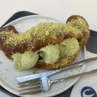 Matcha croissant  at Nuldam Space Singapore in Central Singapore