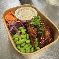 Tempeh bowl at Vibrant Fork  in San Diego