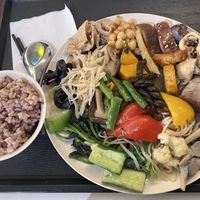 Veggie Buffet + Germ Rice ($207)  at Minder Vegetarian QSquare Taipei Branch in Taipei