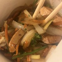 Noddles de arroz con verduras y tofuu  at Chun Ly Noodles in Comunidad Valenciana