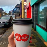 Takeaway Latte. at Ceirios Coffee in Gwynedd