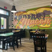 Inside wall mural  at The Flying Biscuit Cafe in Macon
