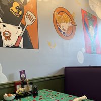 Inside wall mural  at The Flying Biscuit Cafe in Macon
