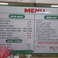 Menu in Vietnamese only at Quán Chay Thiền Tịnh in Thành Phố Hồ Chí Minh