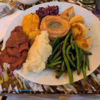 Seitan Beef Sunday Roast at Big Scoffs Diner in Leeds