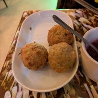 Extra stuffing balls at Big Scoffs Diner in Leeds