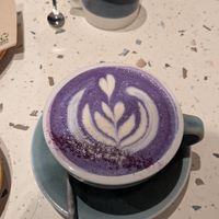 Purple latte at Tamper & Yummy in Auvergne-rhône-alpes