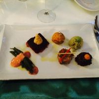 Here is one of our 'degustazione' plates, you can taste some of our dishes and get a perfectly balanced meal! Come and visit us! We also have a nice summer garden to eat outside in the summer! at Yoo Restaurant in Perugia