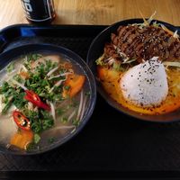 Pho and red curry at Da Nang Vegan in Essen