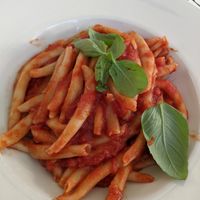 Home made pasta in tomato sauce at Aterina in Korcula
