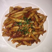 Homemade Pasta with Tomate sauce  at Aterina in Korcula