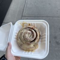 Cinnamon roll  at Canela Vegan Bakery & Cafe in Calgary