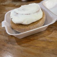 Vegan cinnamon roll! at Nostalgia Cafe in Salt Lake City