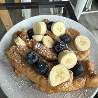 Vegan French Toast with Bananas & Blueberries  at Nana's House Kitchen & Bar in New York City