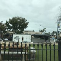The truck and outdoor seating  at Choice Superfood Bar & Juicery in Carlsbad