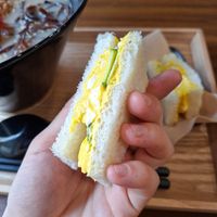 TINY egg sandwich at Bien - ビアン in Kyoto