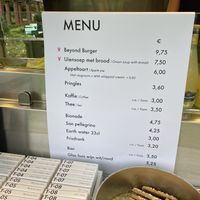 Menu  at Foodtruck Outside Museum Voorlinden in Wassenaar
